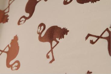 Jersey - Foliendruck - Flamingos - naturweiss/rosegold